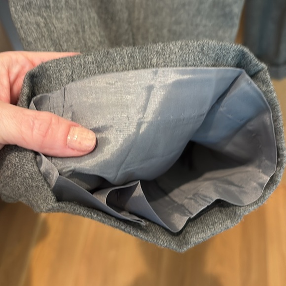 Vtg Lauren Ralph Lauren Women’s Trousers 100% Wool Grey Pleated Size 12 Petite - Picture 6 of 7